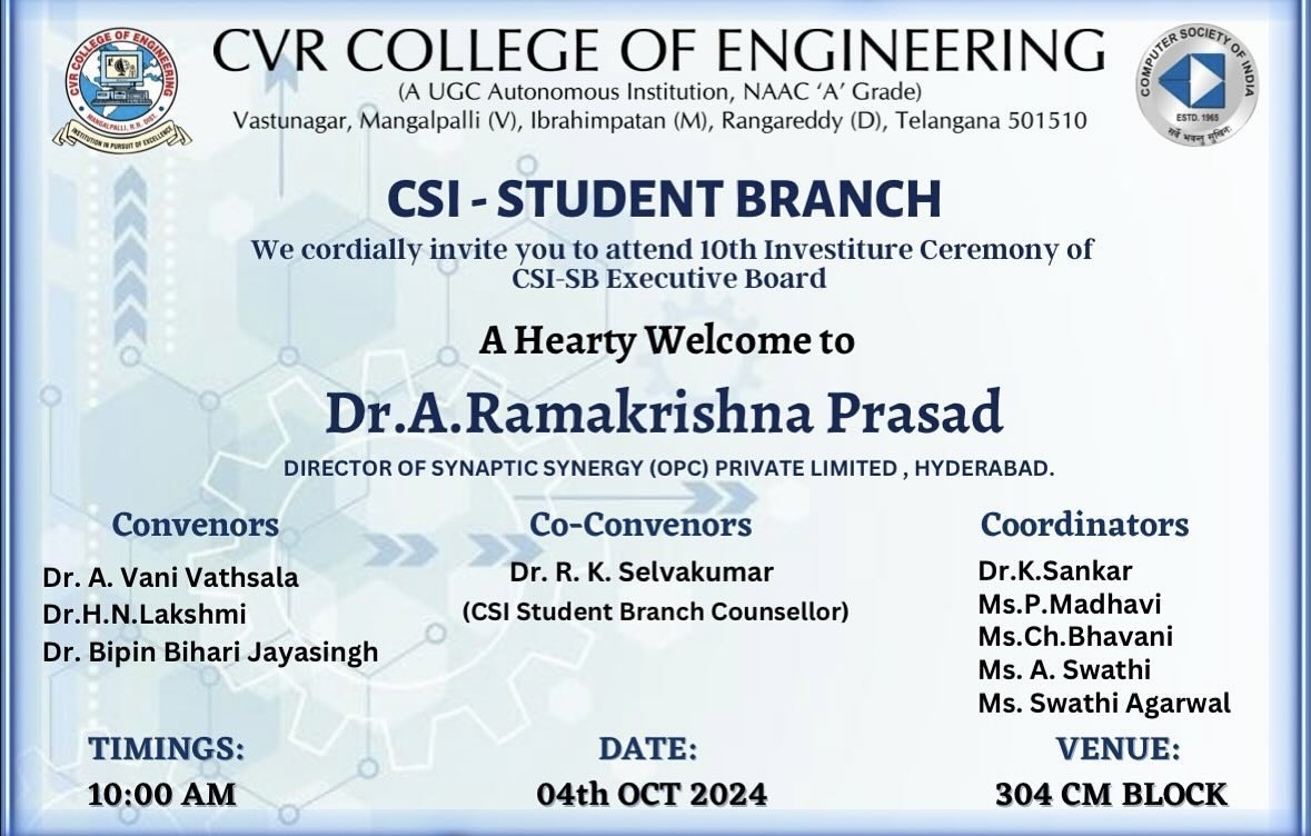 10th CSI Inaugural Ceremony