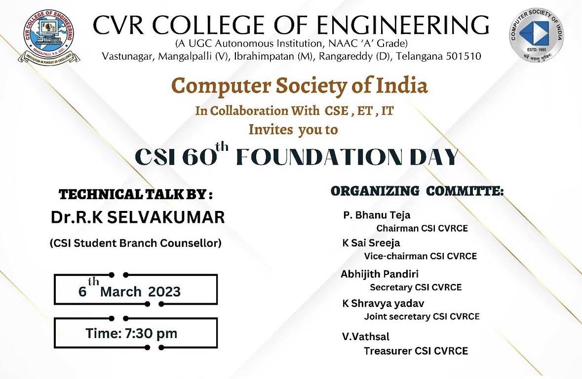 60th CSI Foundation Day image 1